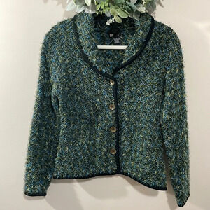 Carole Little Wool Blend Button Front Blazer Jacket S